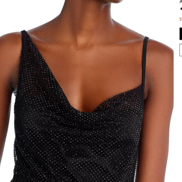 AQUA Asymmetric Sparkle Sleeveless Dress - M - Picture 5 of 5